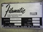 Used Filamatic (National Instruments) 8 Head In-Line Piston Filler, Model CVK-120. (8) 3/8’’ diameter nozzles with centering bells, mounted on a 31