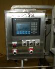Used Filamatic (National Instruments) 12 Head In-Line Piston Filler. (12) 3/8’’ diameter nozzles with (9) centering bells, bottom up fill. (12) approximate 520cc pistons. Star wheel container indexin...
