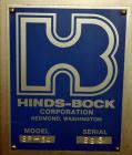 Used Hinds-Bock Single Piston Filler/Depositer, Model SP-64, Stainless Steel. Capable of speeds from 10 to 20 containers per minute (depending on fill size). Fill size range: 1/2 oz to 64 oz with cha...