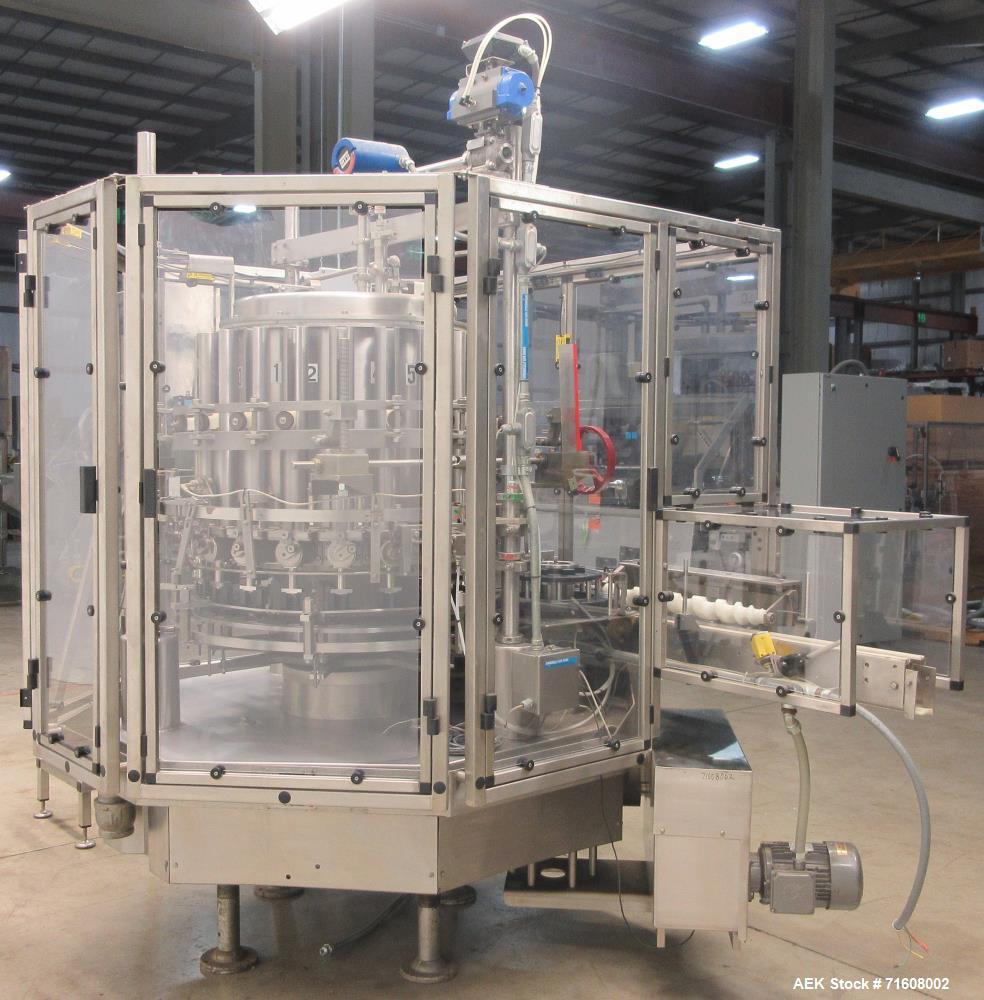 Used Consolidated Model RP221 21 Head Rotary Stainless Steel Piston Filler