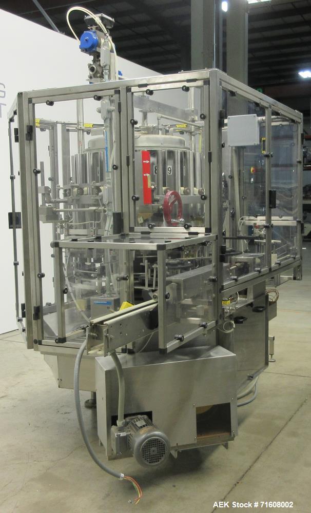 Used Consolidated Model RP221 21 Head Rotary Stainless Steel Piston Filler