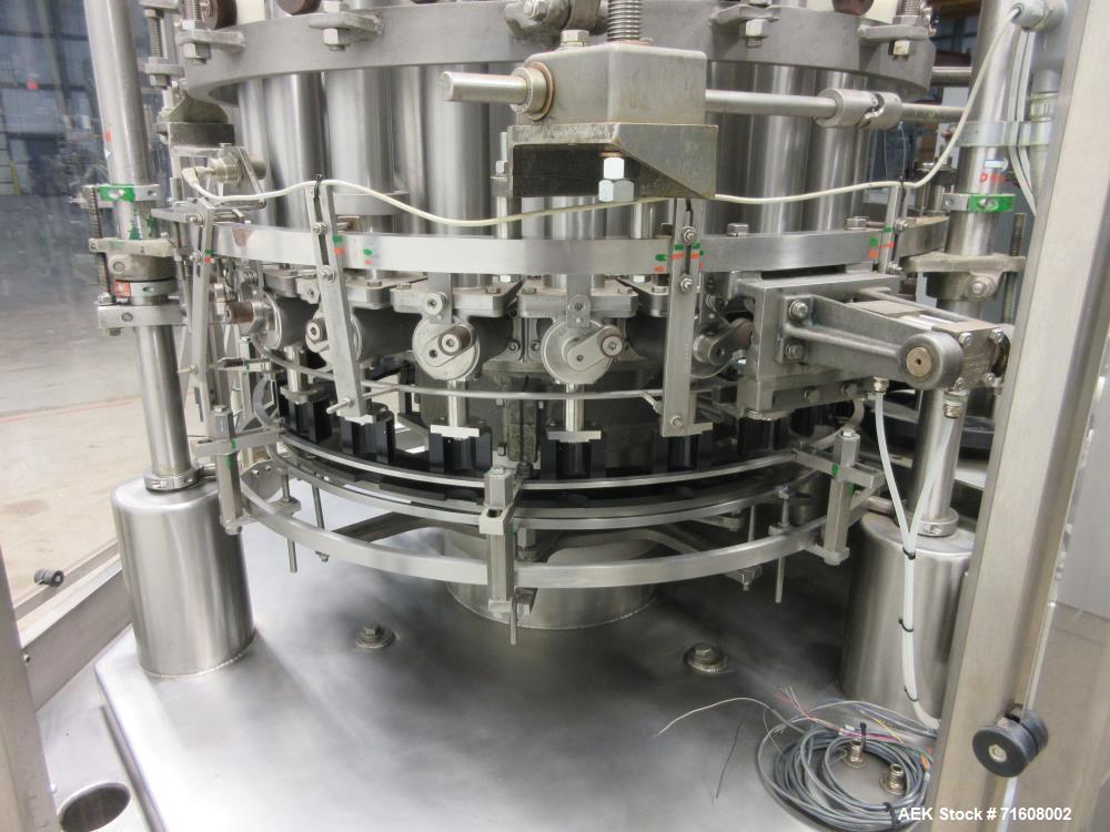 Used Consolidated Model RP221 21 Head Rotary Stainless Steel Piston Filler