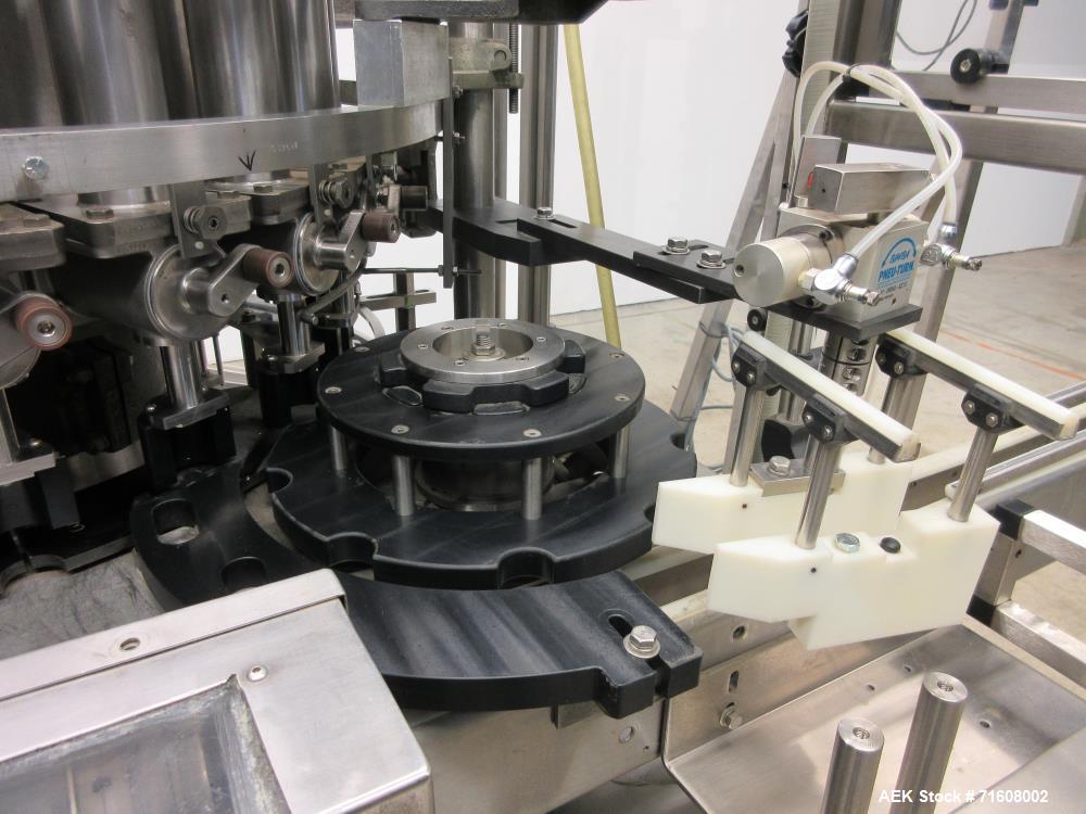 Used Consolidated Model RP221 21 Head Rotary Stainless Steel Piston Filler