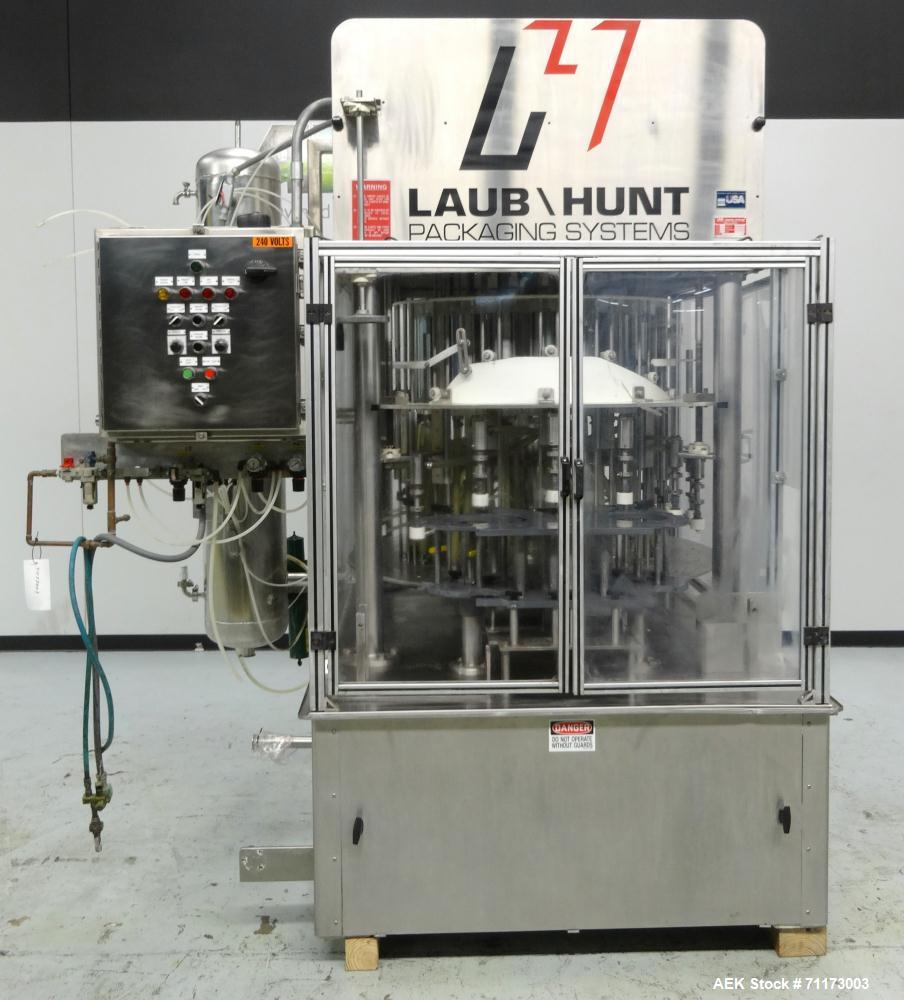 Used Laub Hunt Posifiller 16 Head Rotary Piston Filler