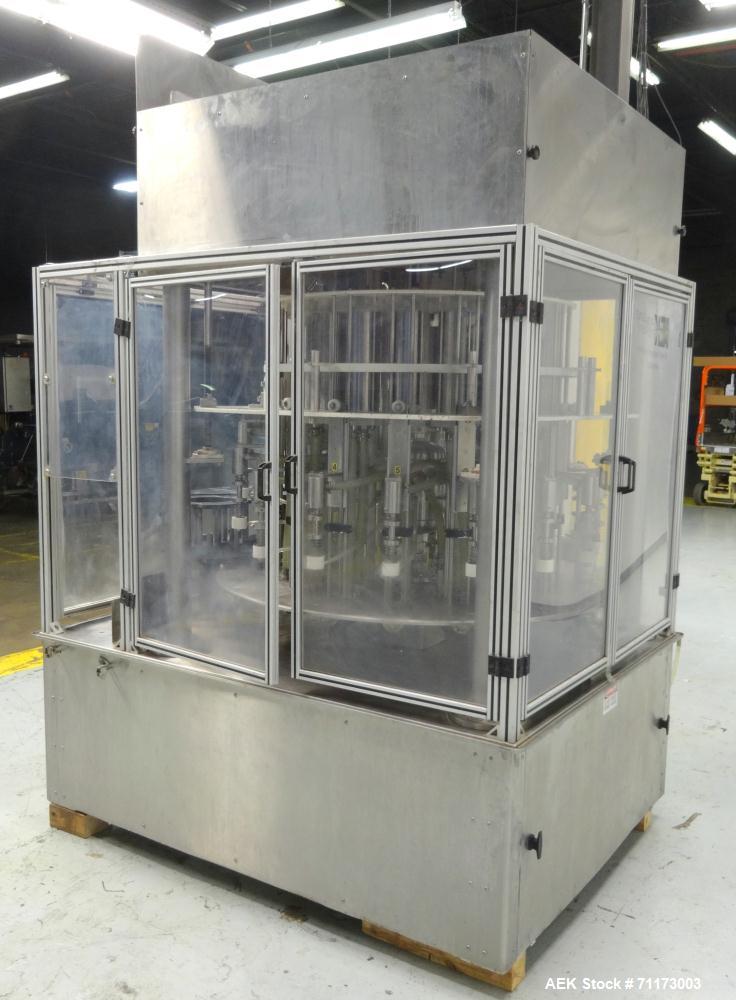 Used- Laub Hunt Posifiller 16 Head Rotary Piston Filler