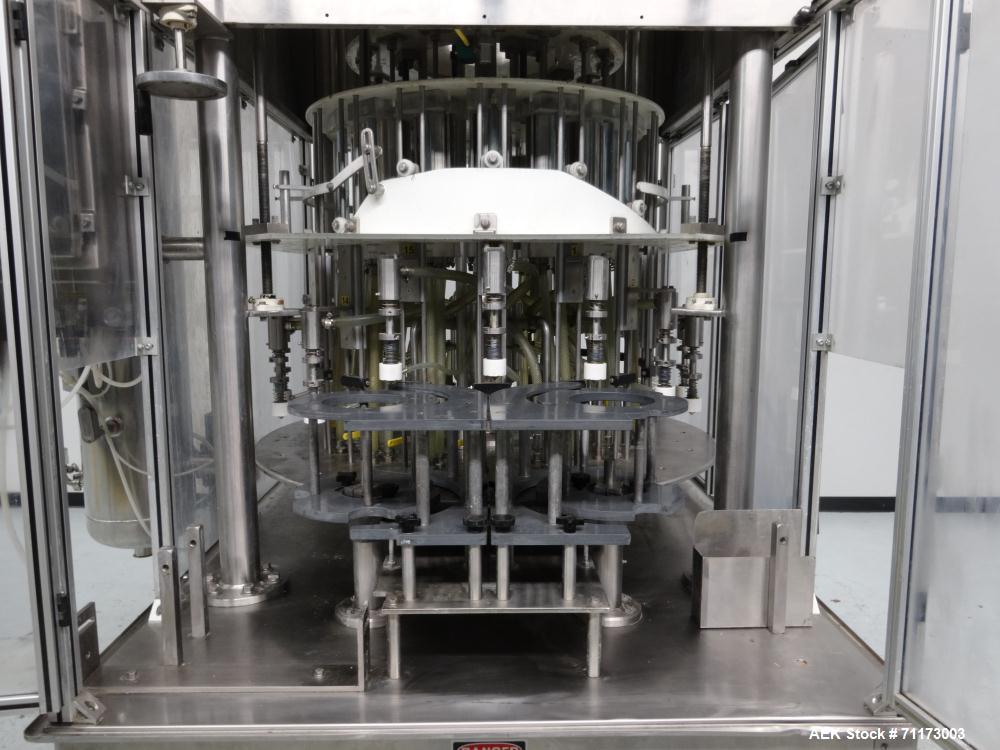 Used- Laub Hunt Posifiller 16 Head Rotary Piston Filler