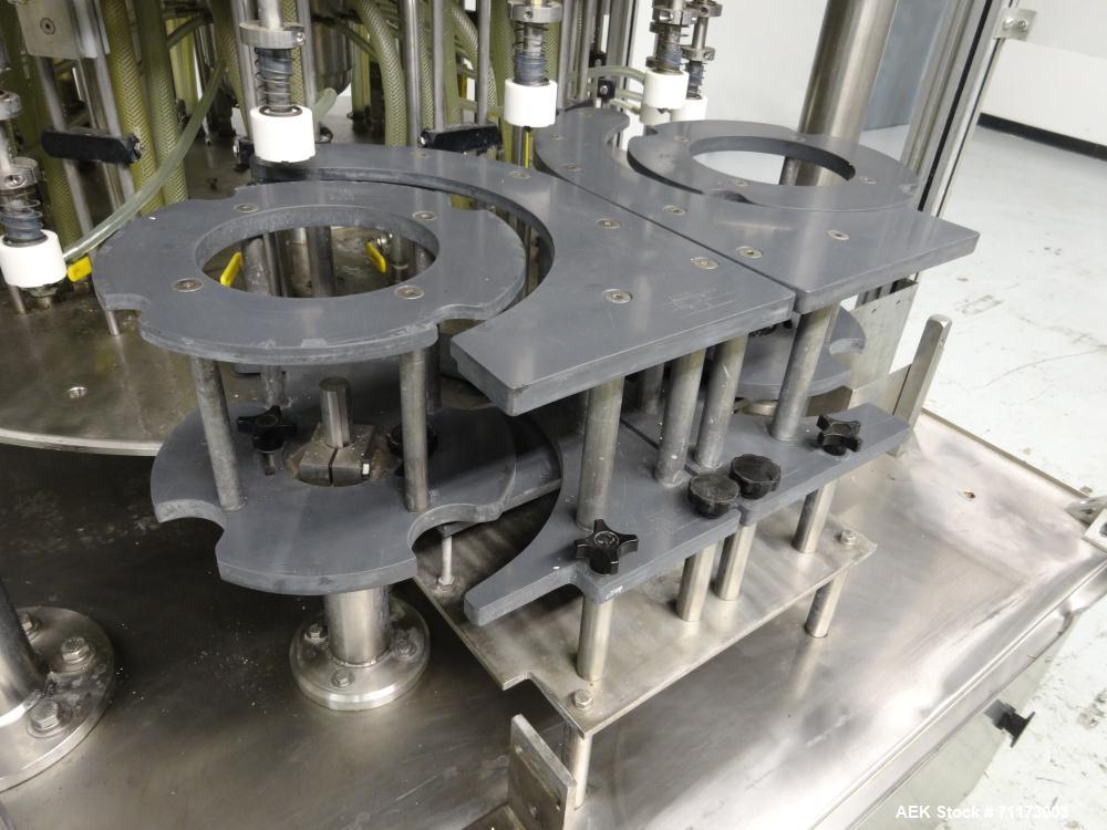 Used- Laub Hunt Posifiller 16 Head Rotary Piston Filler