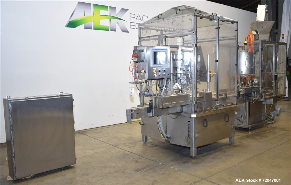 Used Model RPF-12 Rotary Piston Filler and Consolidated TG-6-15 Rotary Chuck Ca