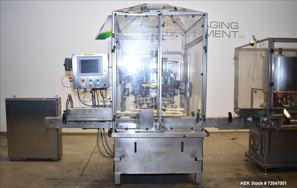 Used Model RPF-12 Rotary Piston Filler and Consolidated TG-6-15 Rotary Chuck Ca