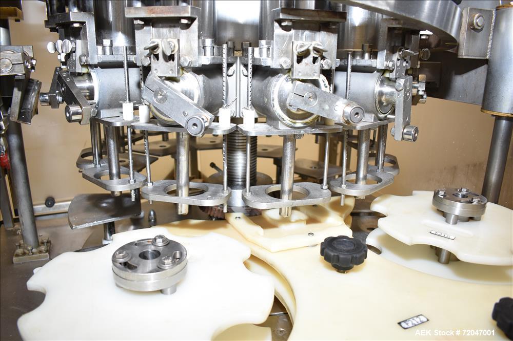 Used Model RPF-12 Rotary Piston Filler and Consolidated TG-6-15 Rotary Chuck Ca