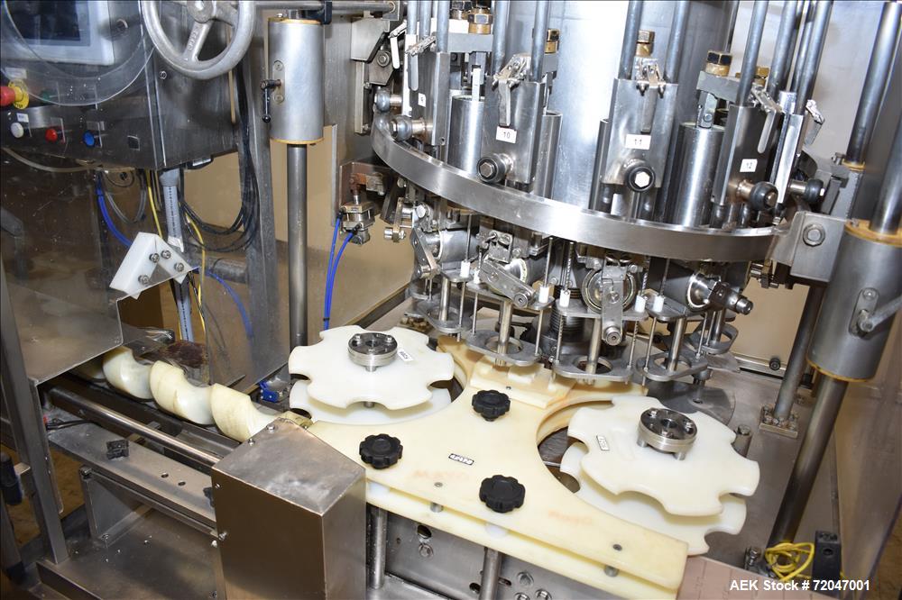Used Model RPF-12 Rotary Piston Filler and Consolidated TG-6-15 Rotary Chuck Ca