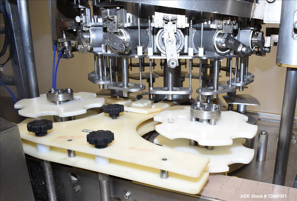 Used Model RPF-12 Rotary Piston Filler and Consolidated TG-6-15 Rotary Chuck Ca