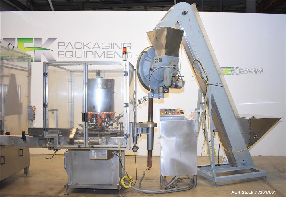 Used Model RPF-12 Rotary Piston Filler and Consolidated TG-6-15 Rotary Chuck Ca