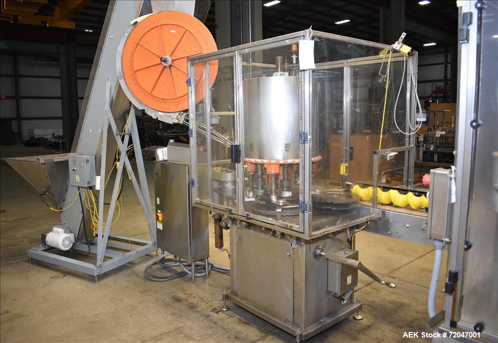 Used Model RPF-12 Rotary Piston Filler and Consolidated TG-6-15 Rotary Chuck Ca