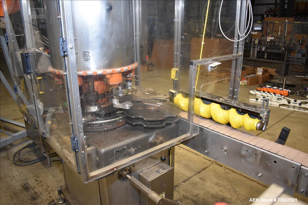Used Model RPF-12 Rotary Piston Filler and Consolidated TG-6-15 Rotary Chuck Ca