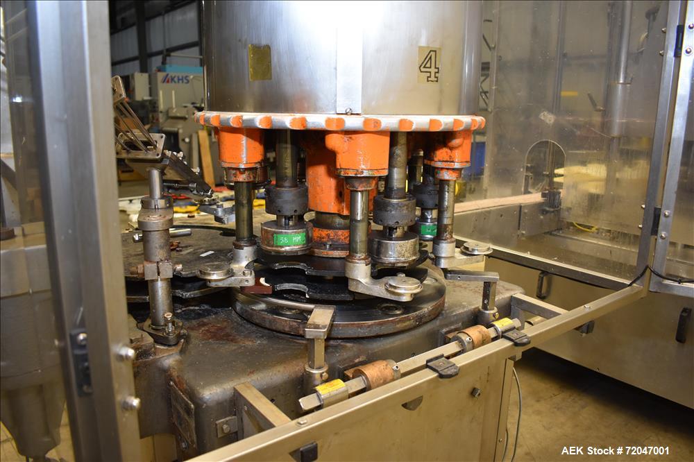 Used Model RPF-12 Rotary Piston Filler and Consolidated TG-6-15 Rotary Chuck Ca