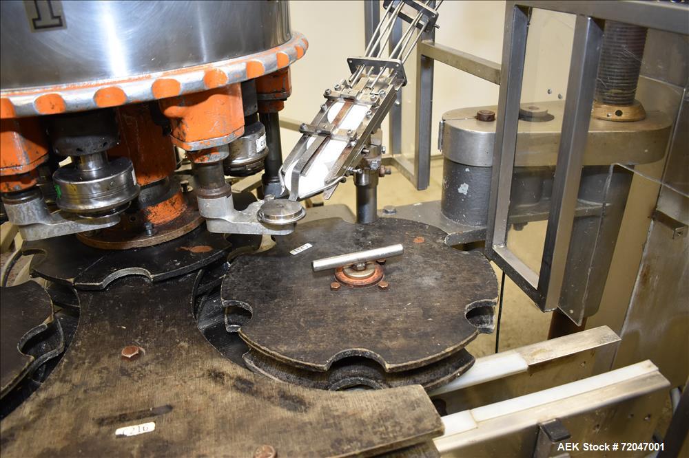 Used Model RPF-12 Rotary Piston Filler and Consolidated TG-6-15 Rotary Chuck Ca