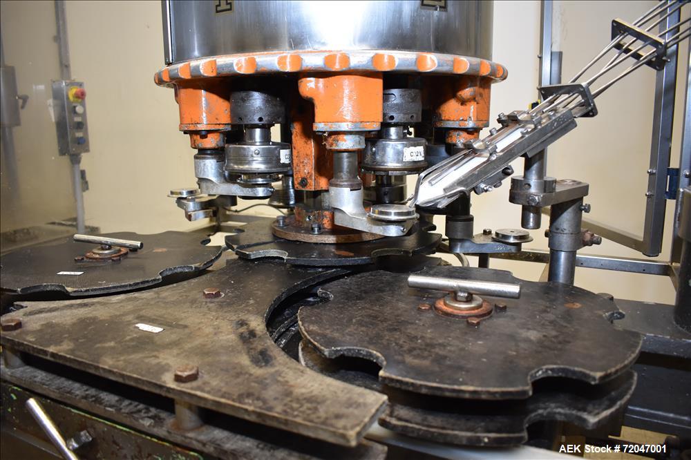 Used Model RPF-12 Rotary Piston Filler and Consolidated TG-6-15 Rotary Chuck Ca