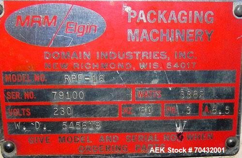 Used MRM Elgin RPF-16 Rotary Piston Filler