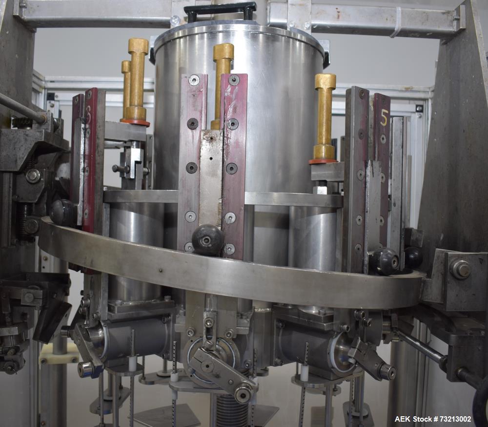 Used MRM Elgin RPF-8 Rotary Piston Filler – 120 BPM, 316 Stainless Steel
