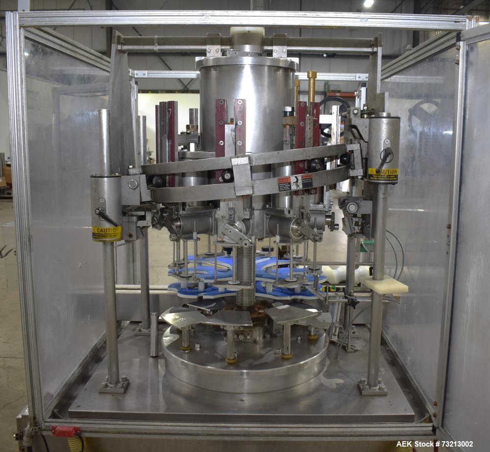 Used MRM Elgin RPF-8 Rotary Piston Filler – 120 BPM, 316 Stainless Steel