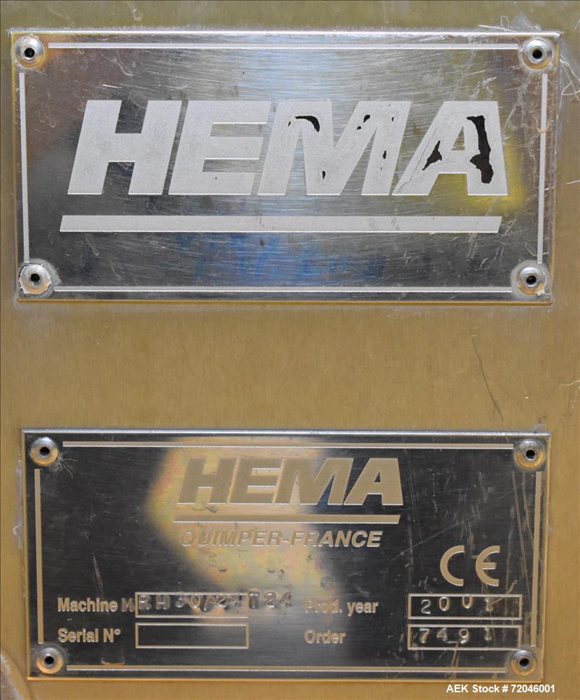 Used- HEMA Model MRH 30/24 T24 Volufill 30 Head Rotary Piston Filler