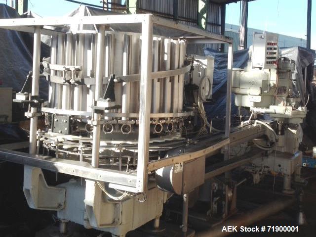 Used Pfaudler 28 Head Rotary Piston Filler.