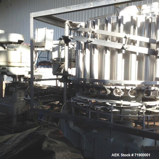 Used Pfaudler 28 Head Rotary Piston Filler.