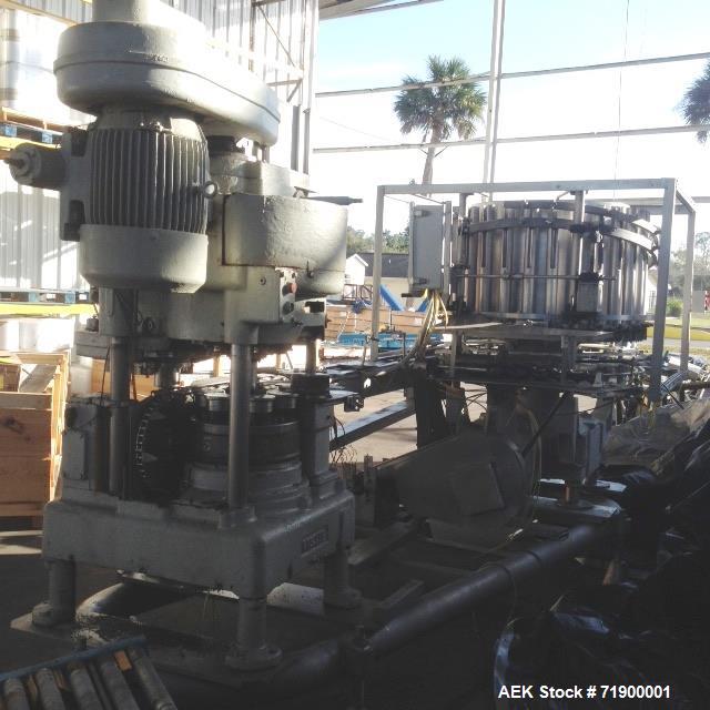 Used- Pfaudler 28 Head Rotary Piston Filler.