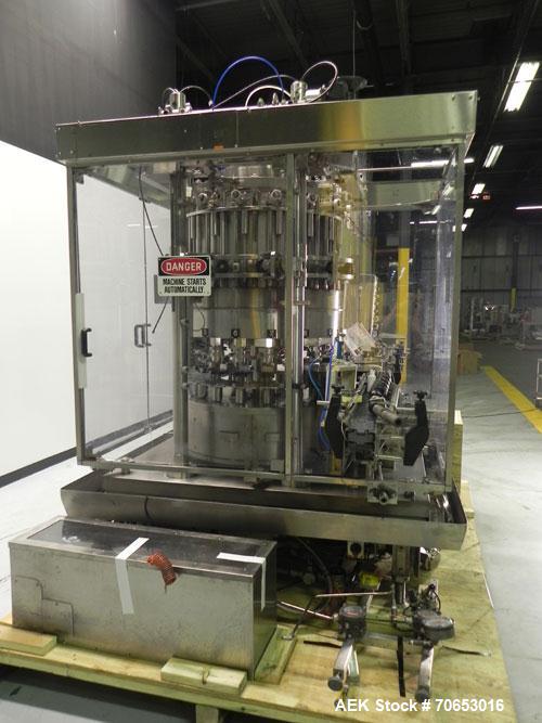 Used Serac Model DT16C 16-Head Liquid Piston Filler