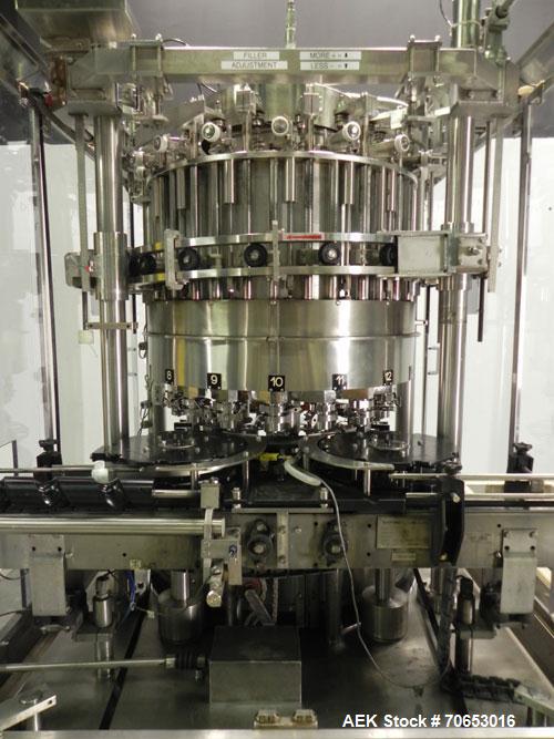 Used- Serac Model DT16C 16-Head Liquid Piston Filler