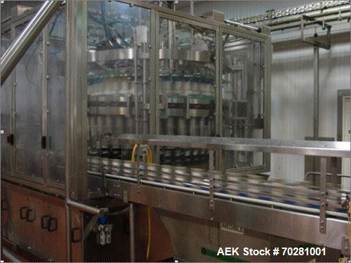 Used Zilli Bellini Model DD40 40 Head Stainless Steel Piston Filler capable of speeds up to 400 cpm. Fill range from 4 oz to 28 oz and was set up for 300, 303 and 307 diameter cans. CIP capable, safe...