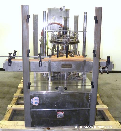 Used Biner Ellison 6 Head Rotary Liquid Positive Displacement Filler
