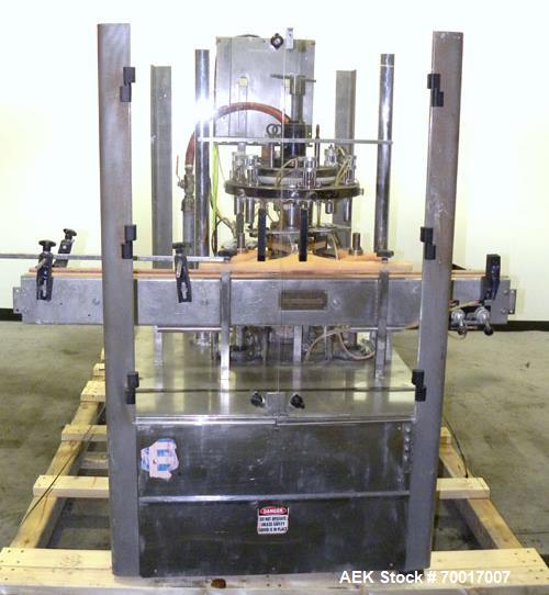 Used- Biner Ellison 6 Head Rotary Liquid Positive Displacement Filler