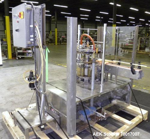 Used Biner Ellison 6 Head Rotary Liquid Positive Displacement Filler