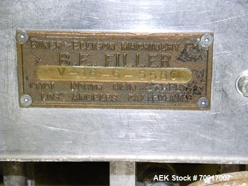 Used Biner Ellison 6 Head Rotary Liquid Positive Displacement Filler