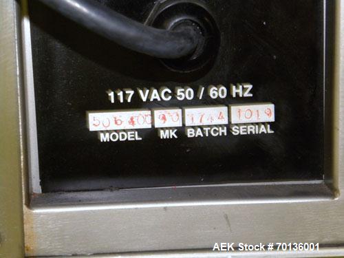 Used Kalish Kalishtronic Model KT12 Positive Displacement Filler. Currentlyt set up with 8 pumps and filling nozzles. Has neck guides, positive shut off nozzles, pin indexing and table top chain conv...