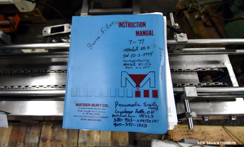 Used Mateer-Burt Bursa-Fill Filler, Model 50S