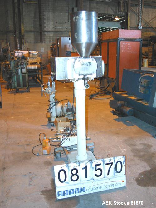 USED: Mateer Burt bursa filler, 316 stainless steel. The CVF commissary type filler is particularly well suited for moderate production rates and fluid products up to a 7/8" (22mm) cube. This unit em...