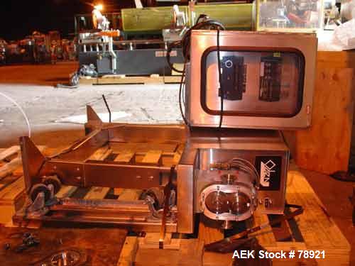 Used Oden Metering Filler,Semi Auto with foot pedal swicth. Model Pro Fill 5000, 2 Gallon Per Minute Capacity. Consisting of: (1) Waukesha rotary positive displacement pump, model 3DO, stainless stee...