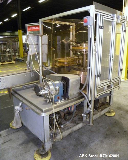 Used Pacific Packaging Machinery 16 Head Rotary Positive Displacement Filler