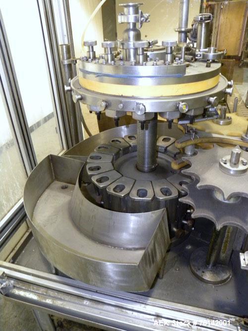 Used Pacific Packaging Machinery 16 Head Rotary Positive Displacement Filler