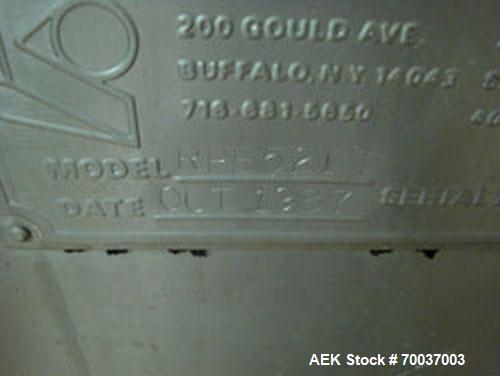 Used Elmar Model RPE521T 21 head piston filler. Previously used for garlic butter. 6 oz jar change parts. Stainless steel frame. 11/16" OD nozzles with 7/16" ID.
