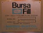 USED: Mateer Burt bursa filler, 316 stainless steel. The CVF commissary type filler is particularly well suited for moderate production rates and fluid products up to a 7/8