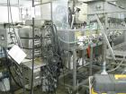 Used Oden Profil 1000 6-Head Inline Volumetric Filler. This unit features six (6) Waukesha Model 15 universal pumps and is currently set up with 1 inch diameter positive shut off nozzles. Pin Indexin...