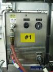 Used Oden Profil 1000 6-Head Inline Volumetric Filler. This unit features six (6) Waukesha Model 15 universal pumps and is currently set up with 1 inch diameter positive shut off nozzles. Pin Indexin...