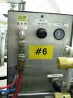 Used Oden Profil 1000 6-Head Inline Volumetric Filler. This unit features six (6) Waukesha Model 15 universal pumps and is currently set up with 1 inch diameter positive shut off nozzles. Pin Indexin...