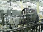 Used Oden Profil 1000 6-Head Inline Volumetric Filler. This unit features six (6) Waukesha Model 15 universal pumps and is currently set up with 1 inch diameter positive shut off nozzles. Pin Indexin...