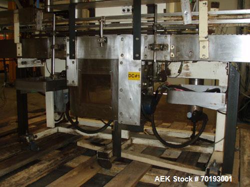 Used AMS Model A-500E Dual Head Auger Filler. Machine has 2 A-100 with agitated hoppers, can handle free flowing and non-free flowing dry and liquid products. Machine has a stainless steel top and an...