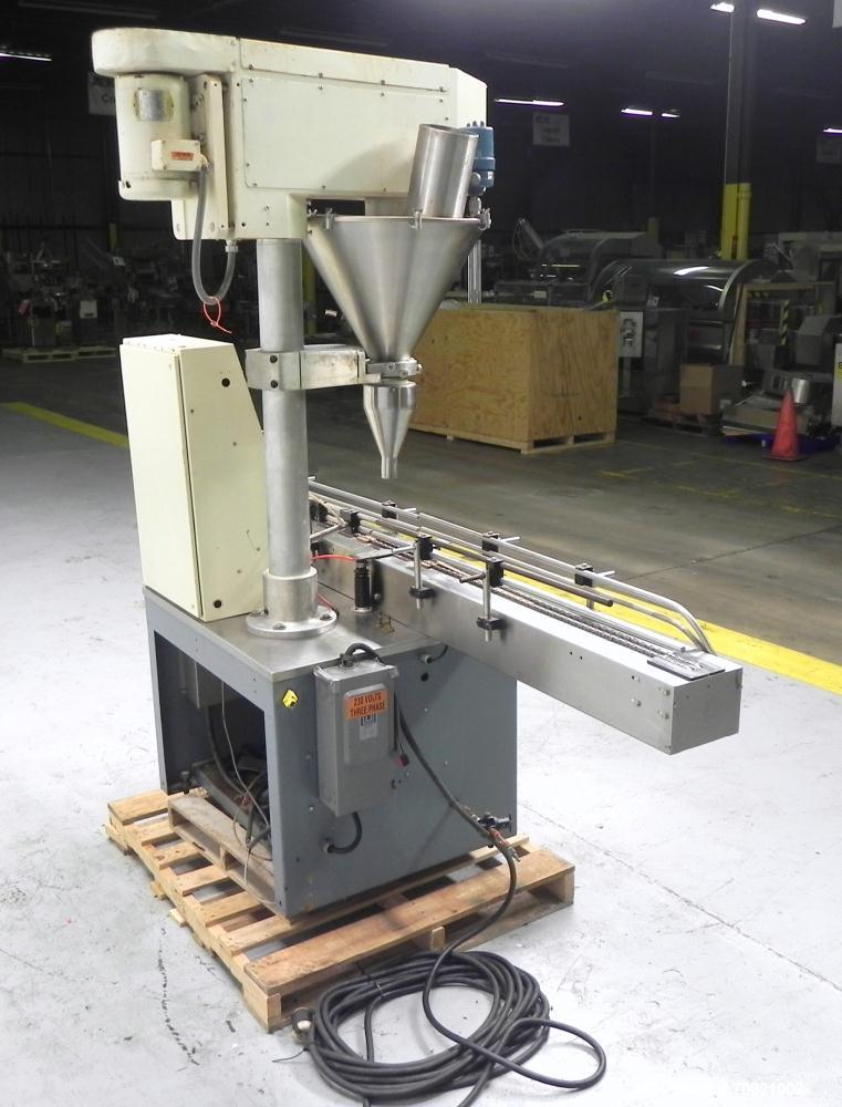 Used All-Fill Model SHA Automatic Inline Auger Filler. Capable of speeds up to 50 containers per minute (depending on size). Container size range: (diameter) up to 6" (height) 1-3/16" to 9-3/16". All...